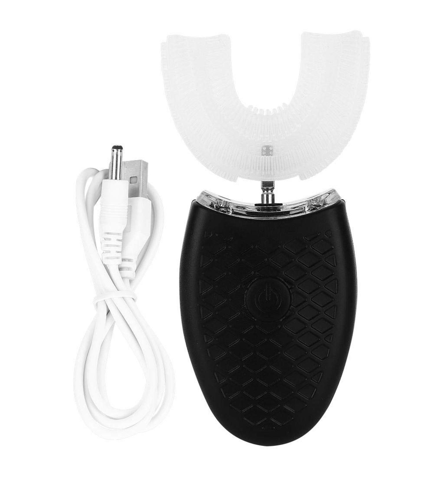 U-Shaped Electric Toothbrush for Kids & Adults | Soft Brush Hair Automatic Cleaning | Mouth Care Tool in Black - Buy Online on GoSupps.com