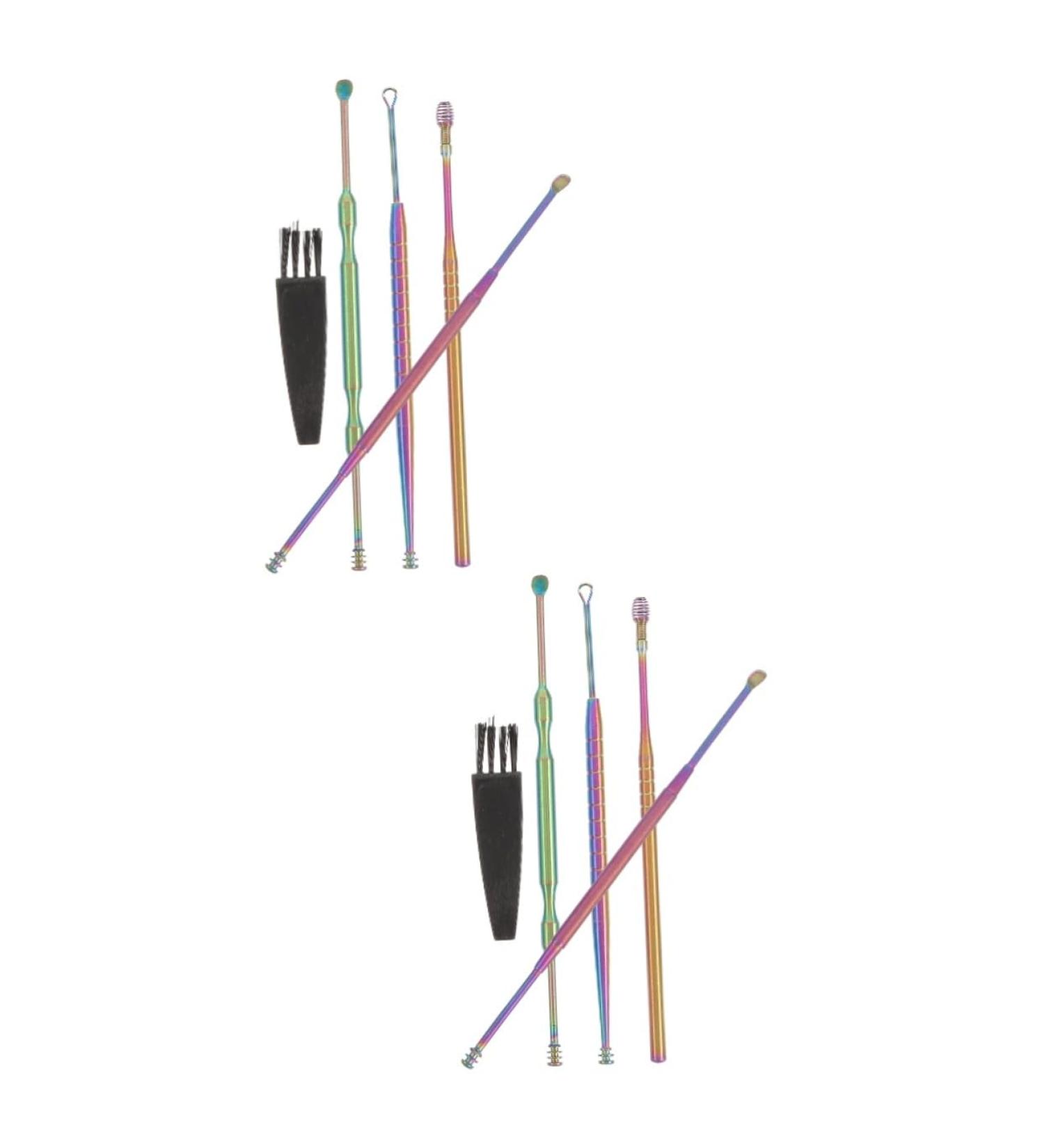 DEARMAMY 2sets Ear Wax Removal Kit Ear Cleaning Tool Portable Design for Gentle and Wax Removal for Adults - Buy Online on GoSupps.com