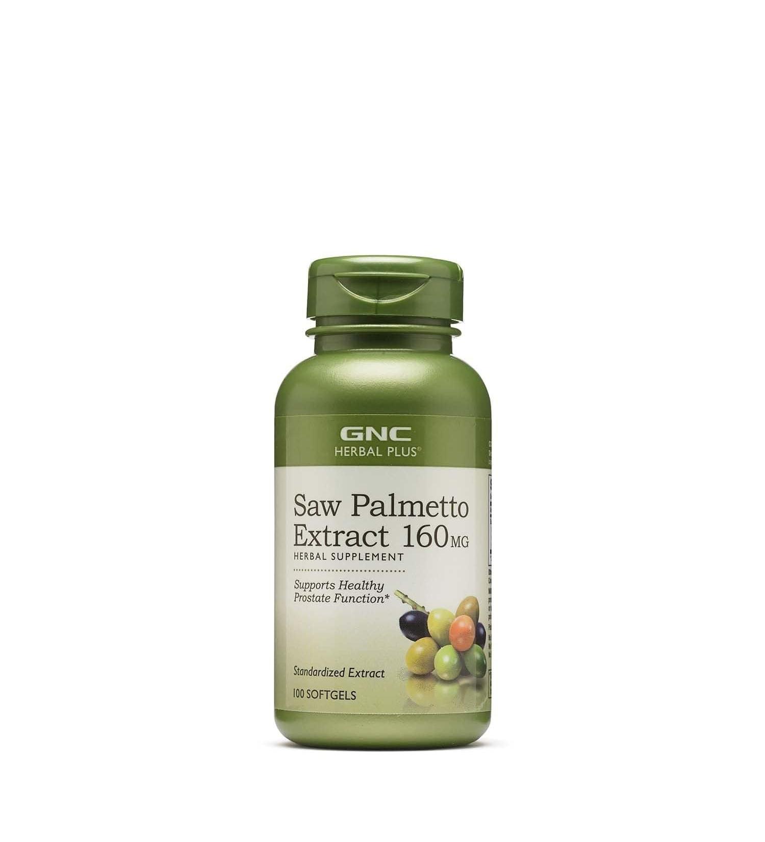 GNC Herbal Saw Palmetto Extract 160mg Supplement Supports Healthy Prostate Function 100 Servings