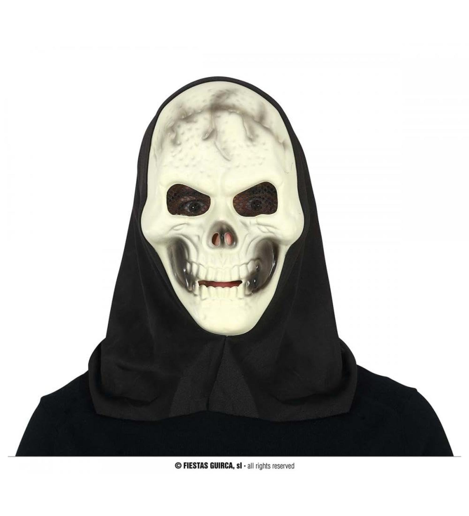 MASCARA CALAVERA CON CAPUCHA PVC