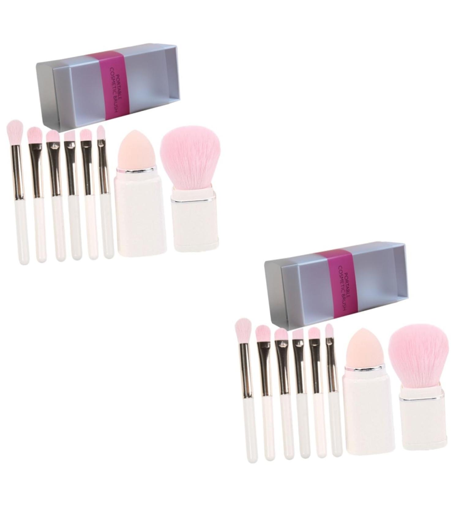 FRCOLOR 2 Sets Makeup Brush Set Eyeshadow Makeup Brush Cosmetics Brush Applicator Portable Brush Lady Tools Makeup Foundation Brush Make up Brush Mini Travel Plastic White Eye Shadow Brush - Buy Online on GoSupps.com