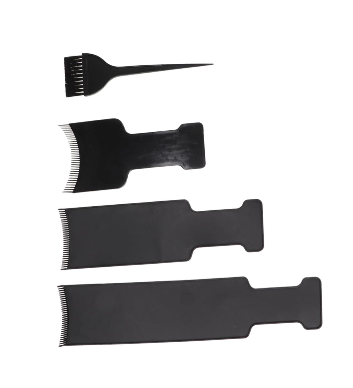 FOMIYES 4pcs Hairdressing Tint Comb Balayage Brush Kit - Professional Hair Coloring Set with Highlight Board for Salon and Home Use - Buy Online on GoSupps.com