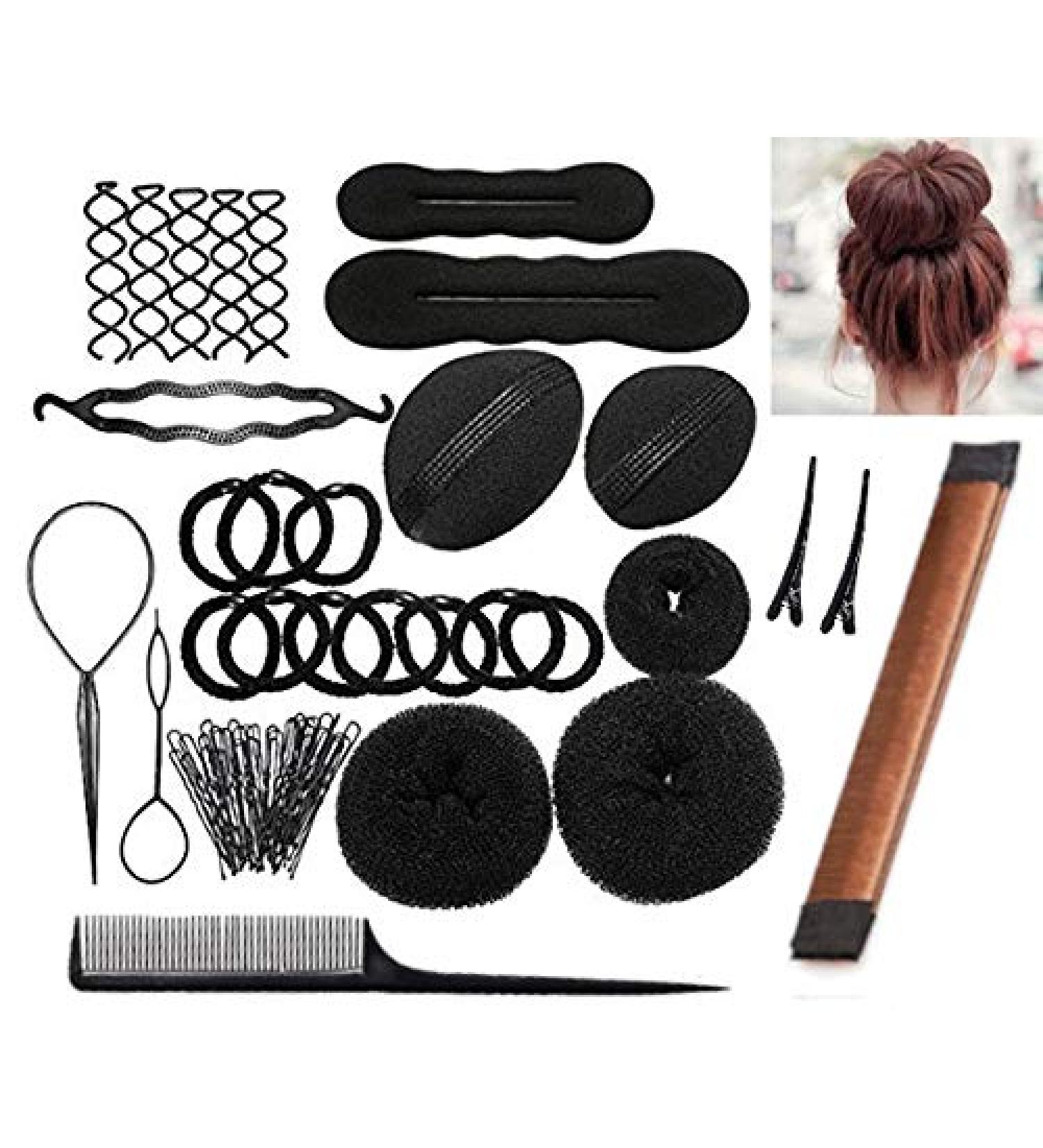 Hairstyle Help Set for Long Hair - Easy Styles with German Instructions & Accessories - Buy Online on GoSupps.com