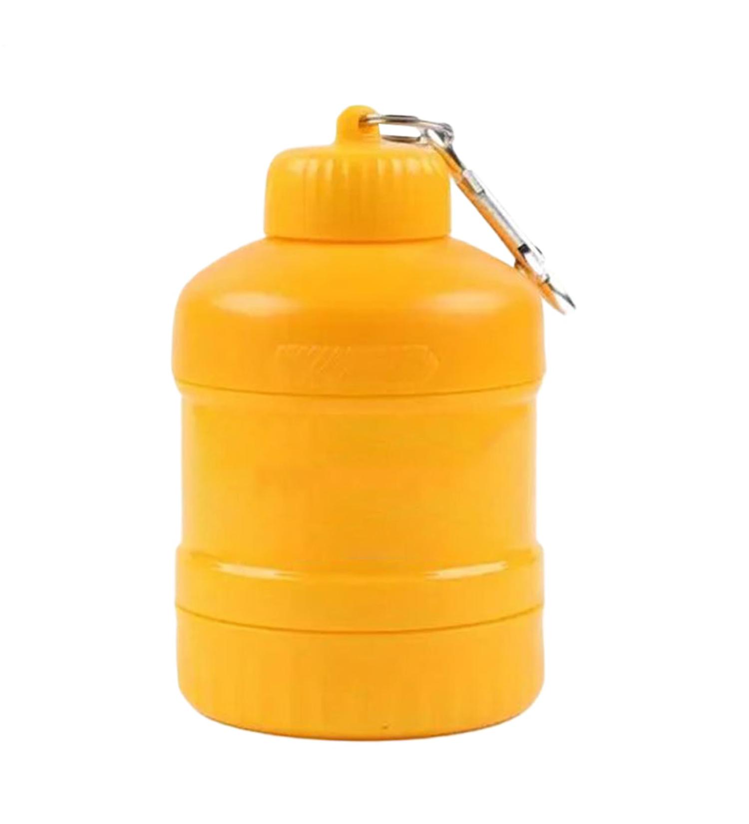Powder Holder Supplements Organizer Powder with Carabiner HookInsulated Leak Proof Can Storage Bottle Portable Bin for Bodybuilding and Kitchen - Buy Online on GoSupps.com