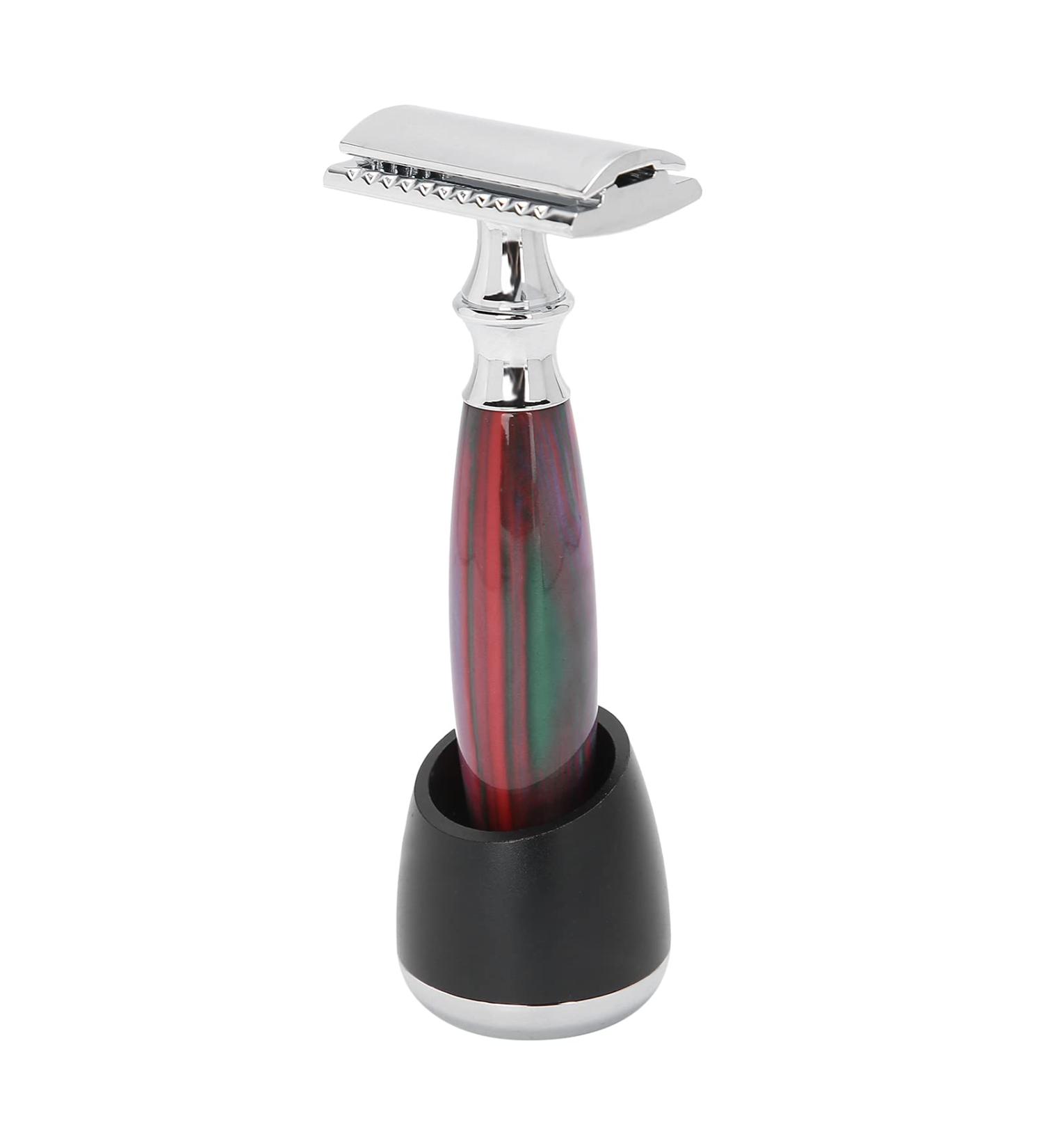 Buy Red Manual Double Edge Razor with Stand for Men & Women - Premium Shaving Experience - Buy Online on GoSupps.com