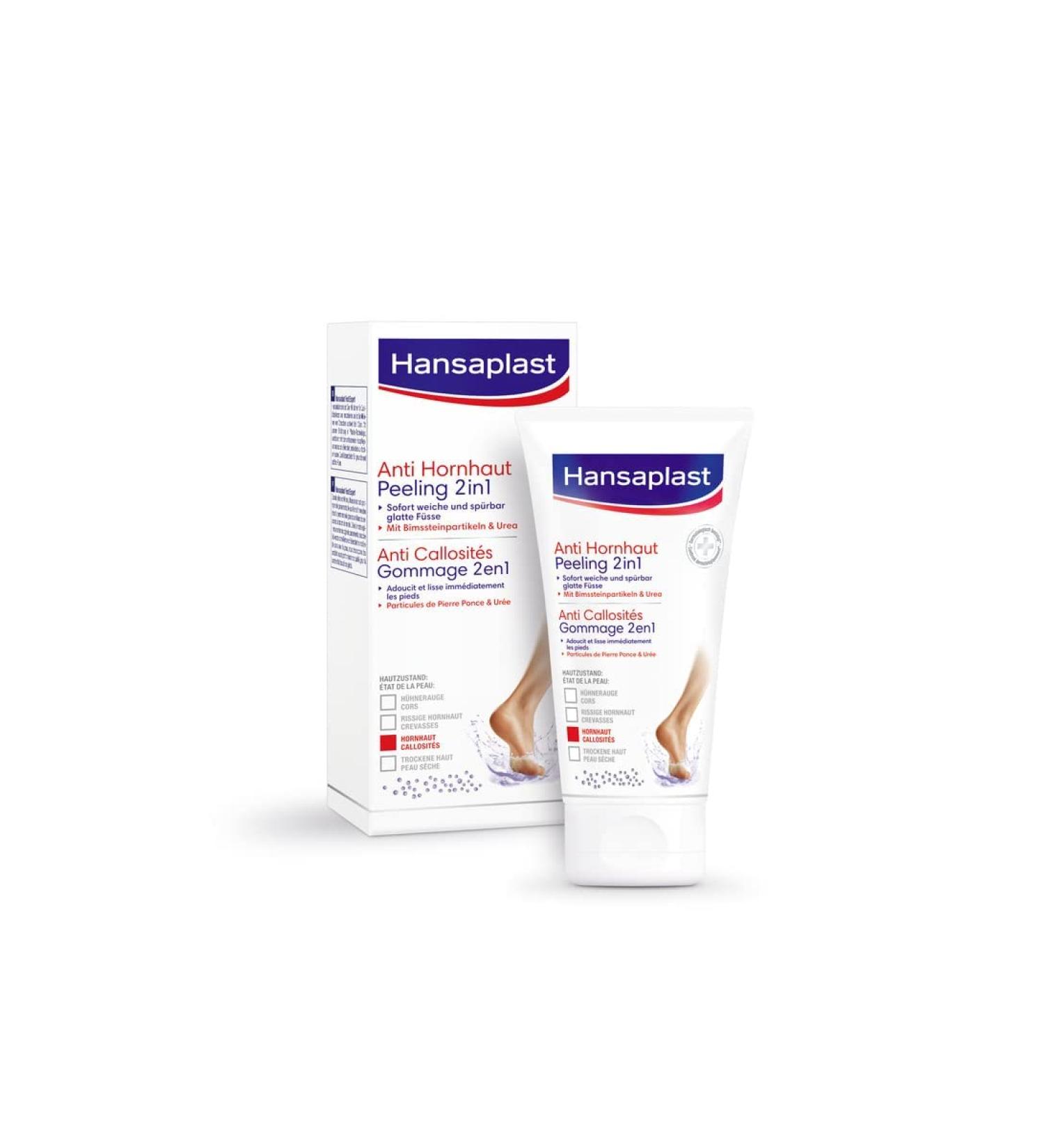 Hansaplast 2in1 Anti-Cornea Peeling (75ml) - Effective Foot Care with Pumice Stone & Urea for Soft Smooth Feet - Buy Online on GoSupps.com