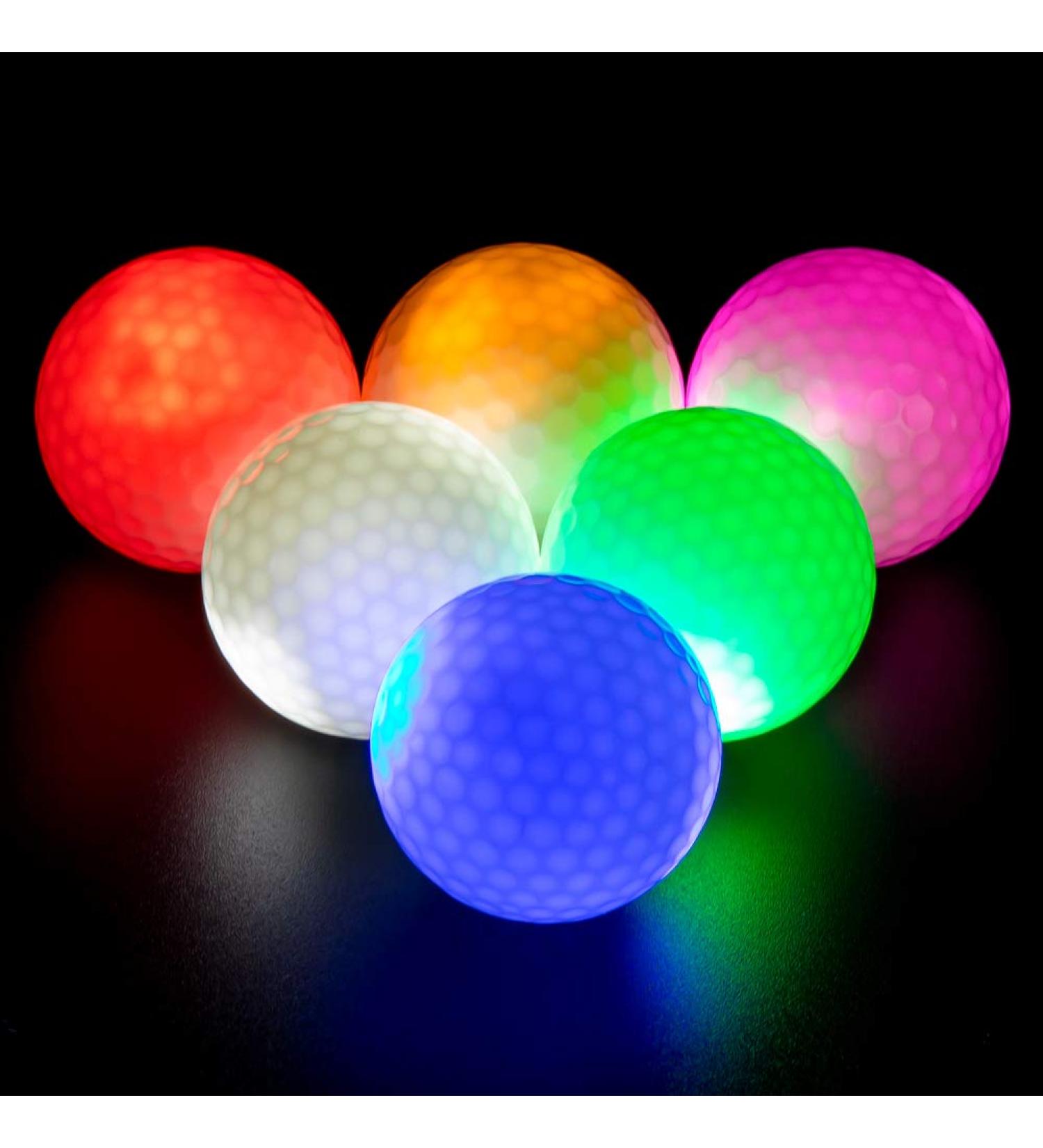 THIODOON Glow Dark Golf Ball - Set of 6 LED Luminous Night Golf Balls in 6 Colors - Buy Online on GoSupps.com