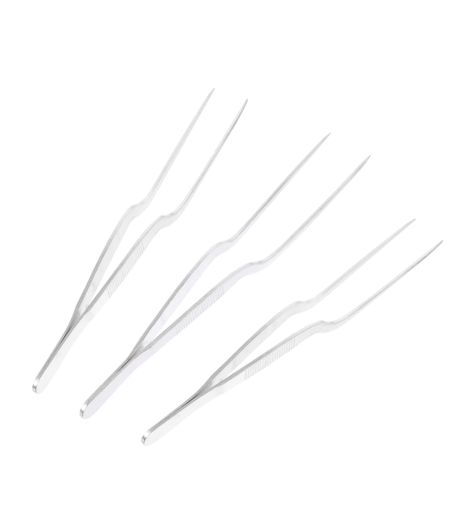 DOITOOL 3pcs Stainless Steel Tweezer Set for Eyelash and Ear Cleaning - Precision Pointed Tweezers with Cloud Clamp and Curette - Buy Online on GoSupps.com