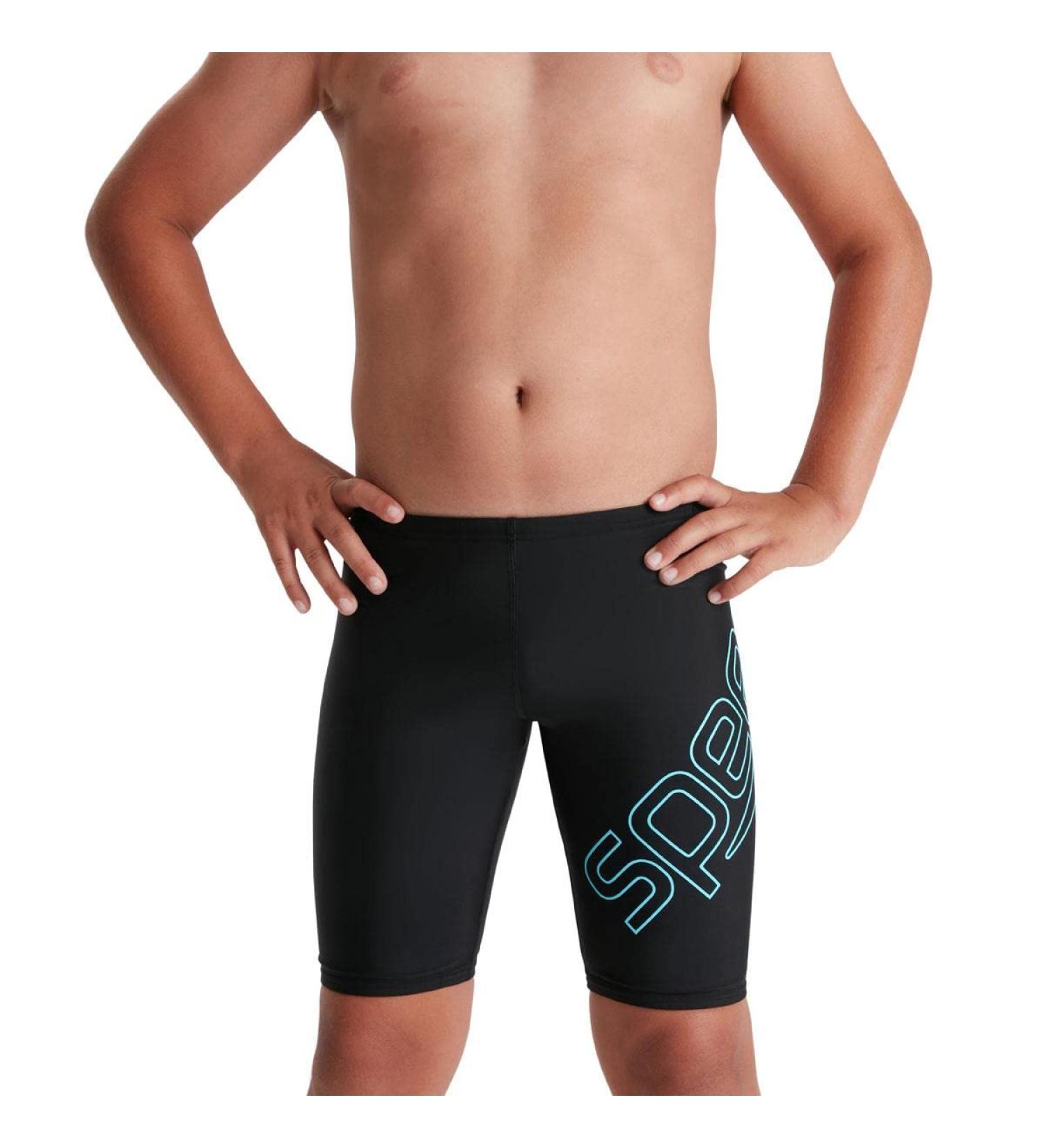 Speedo Boys Boom Logo Swim Shorts | 11-12 Years | Black/Light Adriatic - International Shipping Available - Buy Online on GoSupps.com