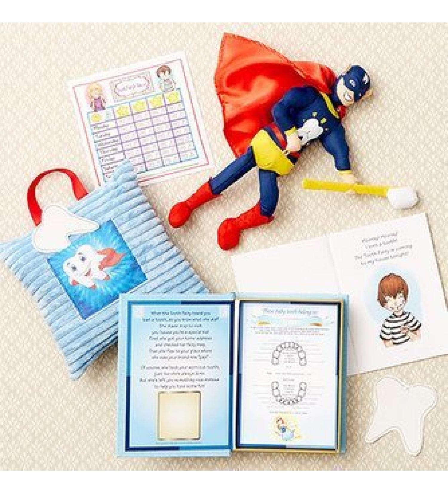 Tooth Fairy's Tale 5 Piece Kit for Boys - Make Tooth Fairy Visits Magical! - Buy Online on GoSupps.com