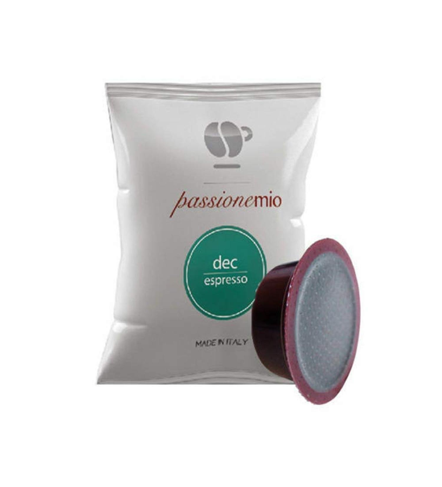 Lollo Caffè 200 Capsules Passionemio blend DEC decaffeinated espresso