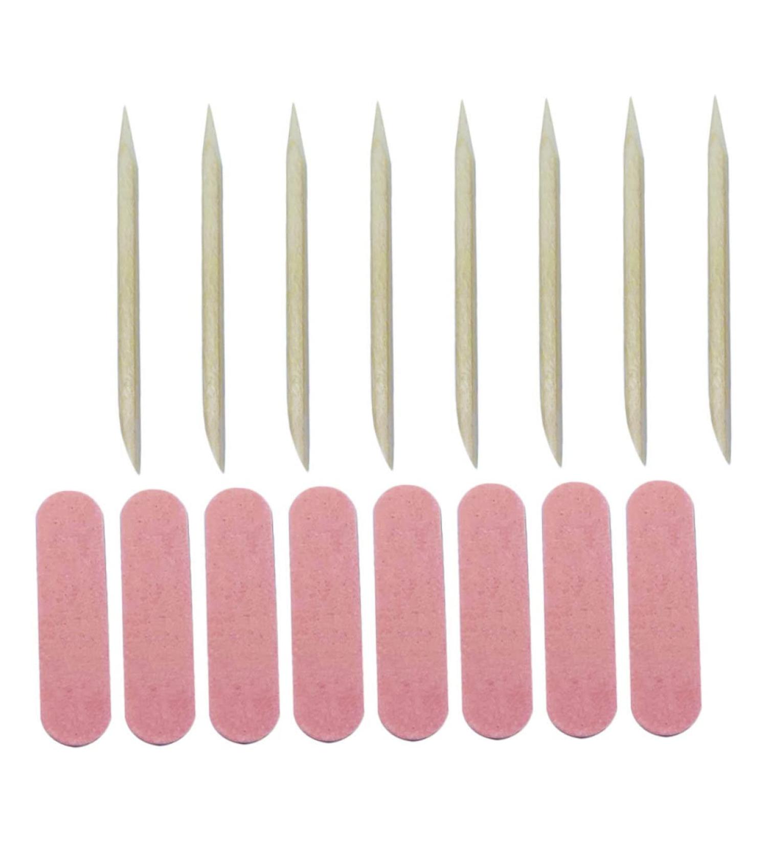 Beavorty 100 Sets Manicure Tools Set Wooden Nail Pick Nail Art Files Buffering Files Manicure Stick Manicure File Wood Nail Sticks Rough Mini Nail Files and Orange Sticks Care Shaping File - Buy Online on GoSupps.com