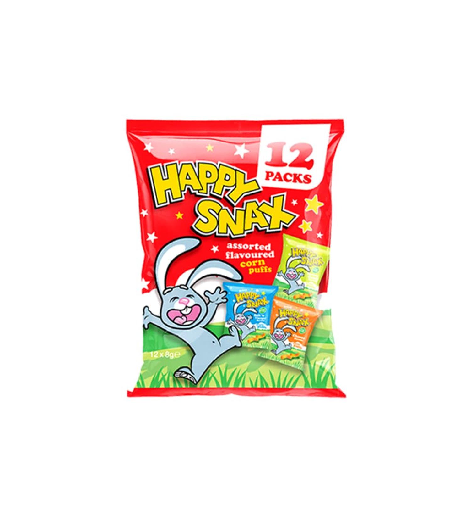 Happy Snax Chips Bags - Deliciously light & Crispy Chips Bags (12 x mini chips bags)