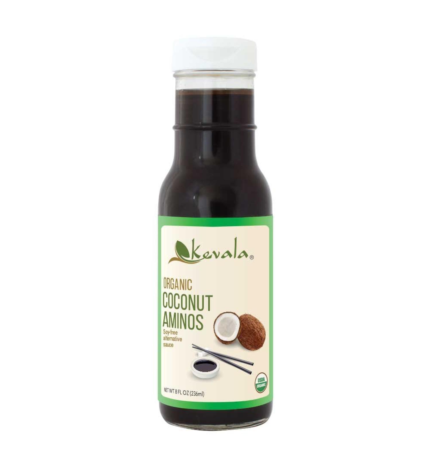 Kevala Organic Coconut Aminos - 8 fl oz (236 ml) | Gluten-Free Soy Sauce Alternative - Buy Online on GoSupps.com