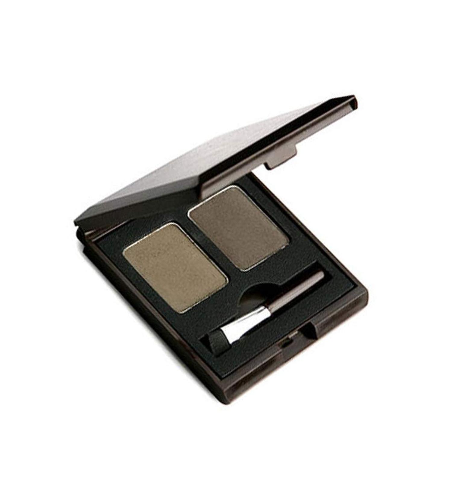 SKINFOOD Choco Eyebrow Powder Cake - Mineral Duo Palette with Real Cacao | Best Gift Ideas for Women & Friends - #1 Grey Khaki Black - Buy Online on GoSupps.com