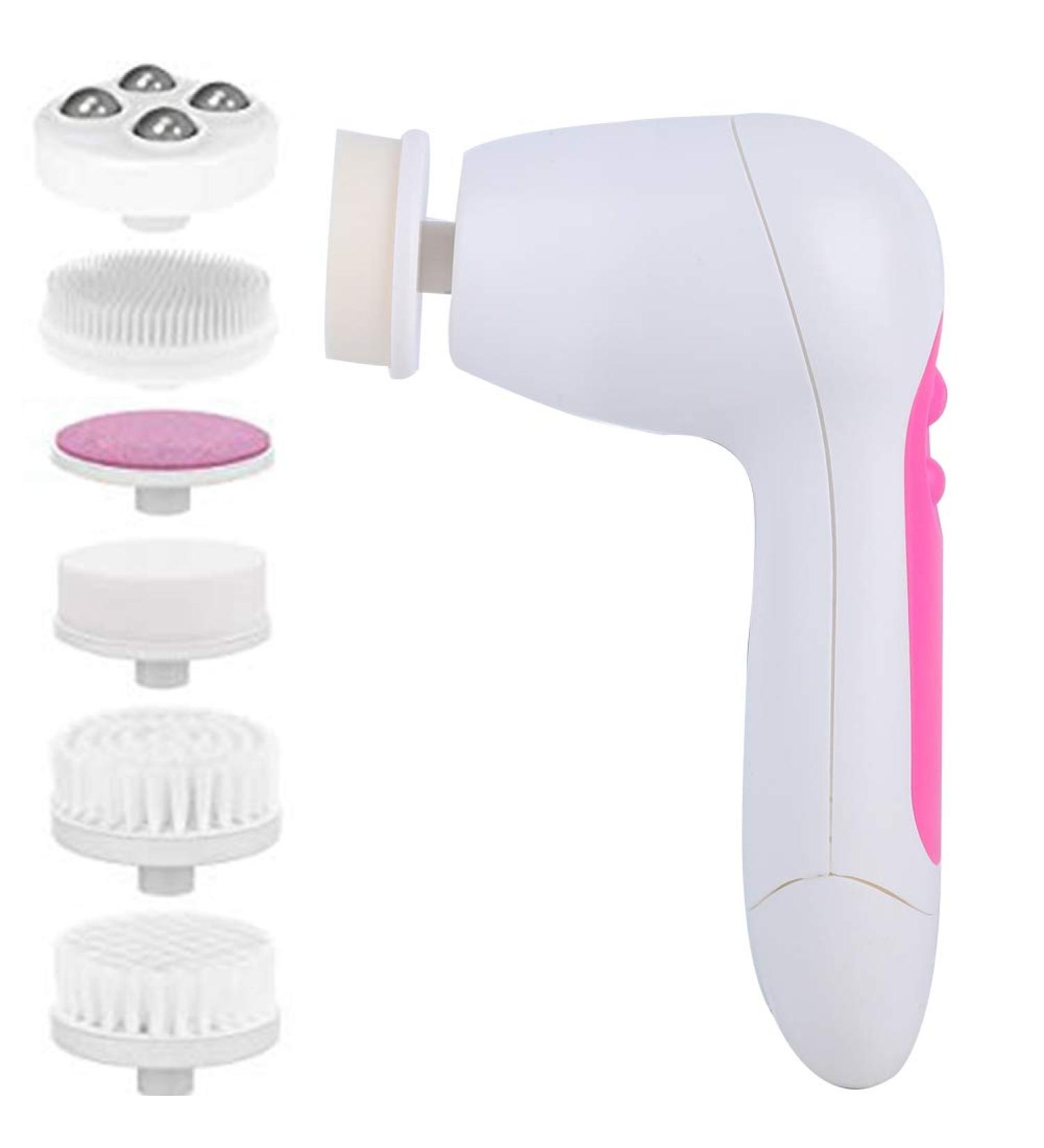 5-in-1 Multifunctional Cleaning Brush | Electrical Facial Cleansing & Blackhead Remover Tool | Skin Beauty Pore Cleanser - Shop Now - Buy Online on GoSupps.com