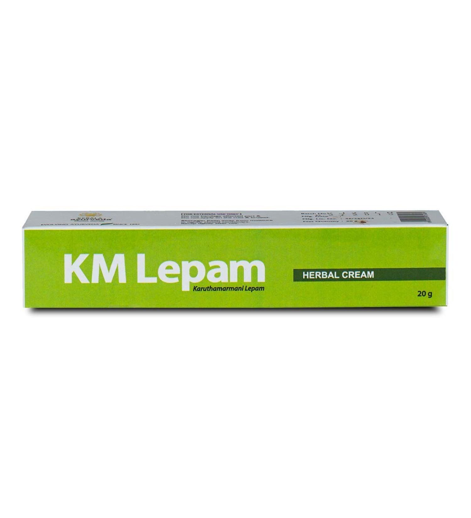 Kerala Ayurveda KM Lepam - Modified Dosage Form of Karuthamarmani Gulika to Soothe Ocassionally Strained and Sore Muscles 0.7 Oz - Buy Online on GoSupps.com
