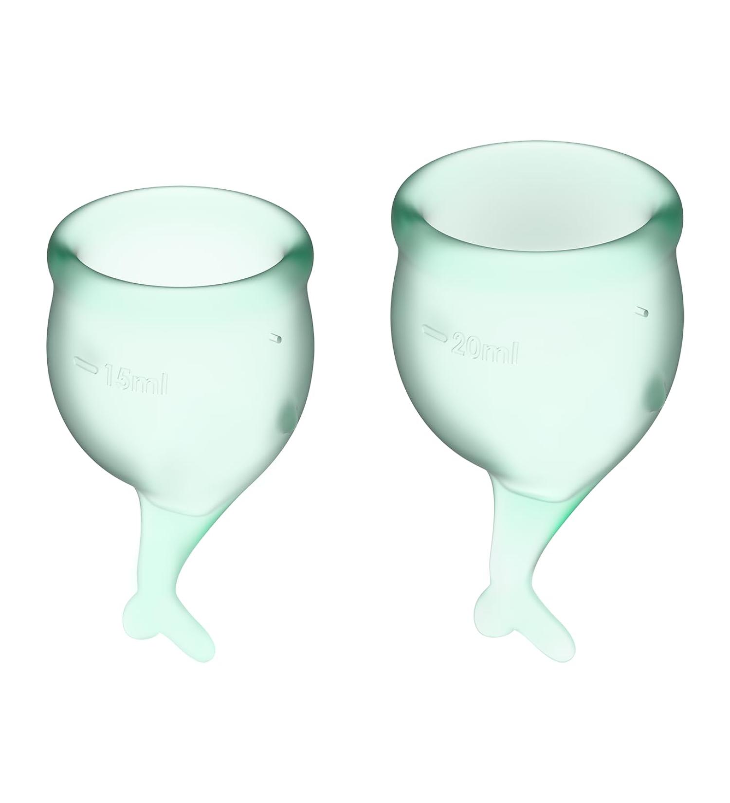 Satisfyer Feel Secure Menstrual Cup | Reusable Period Cup | Soft Silicone Easy Insertion 2 Sizes | Eco-Friendly & Body-Safe | International Shipping - Buy Online on GoSupps.com