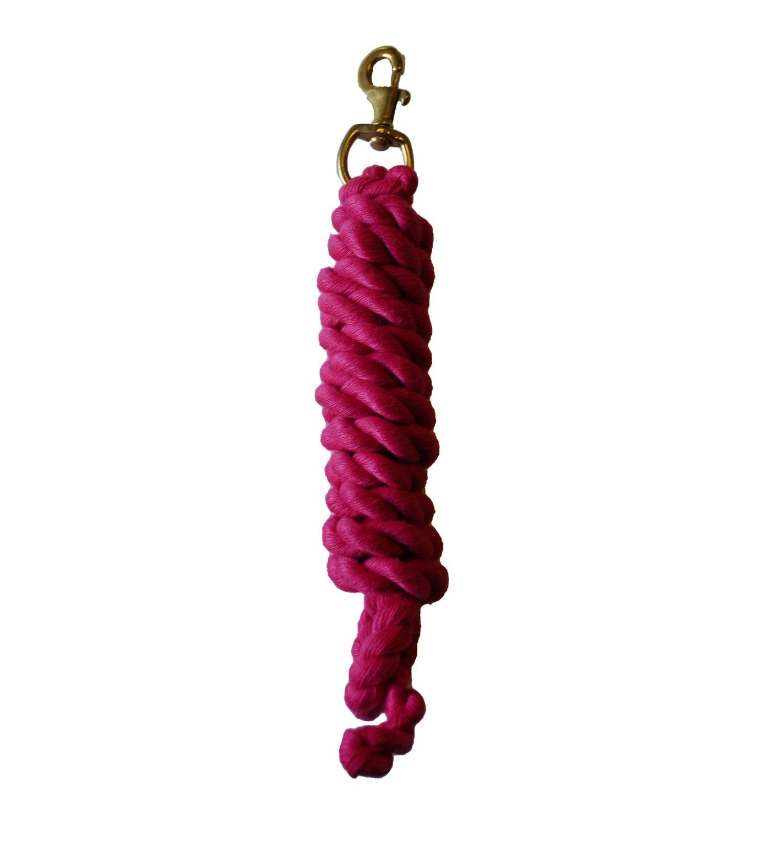Rhinegold plain lead rope raspberry one size