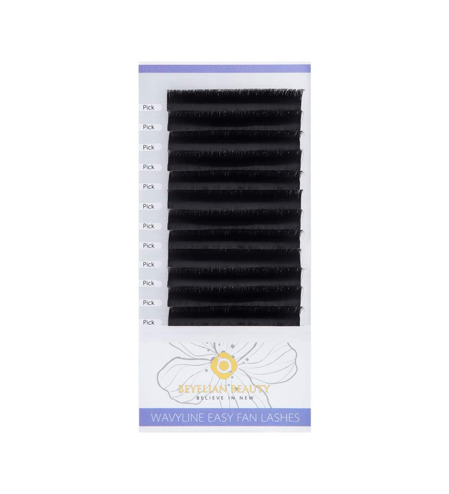 BEYELIAN Wavyline Easy Fan Camellia Mega Volume Eyelash Extensions C Curl 0.07mm 13-15mm - Professional Grade Mink Lashes - Buy Online on GoSupps.com