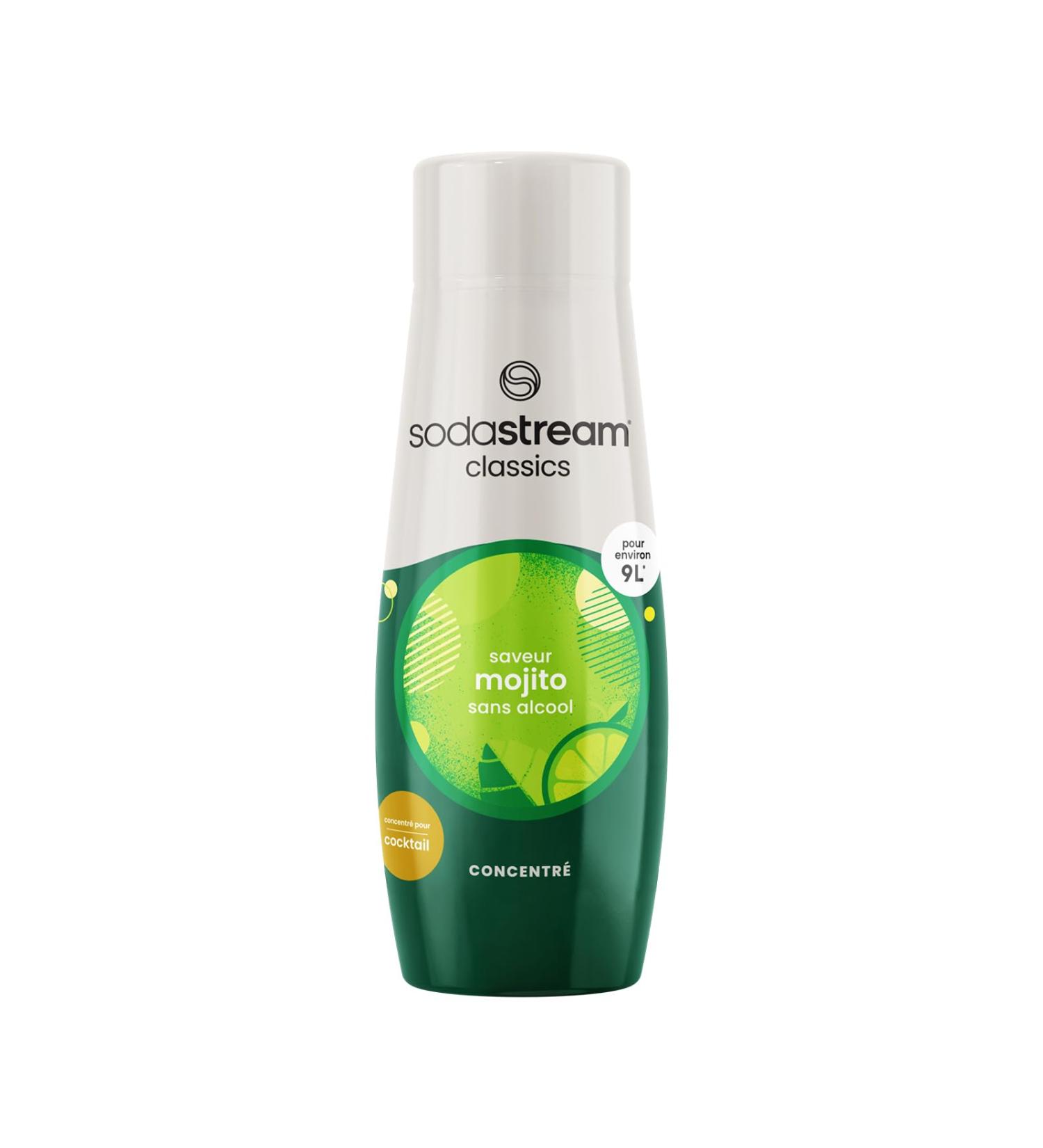 SodaStream Alcohol-free Mojito Concentrate for Sparkling Water and Soda Machine | Prepare up to 9 Liters of Mojito in Seconds 440ml - Buy Online on GoSupps.com