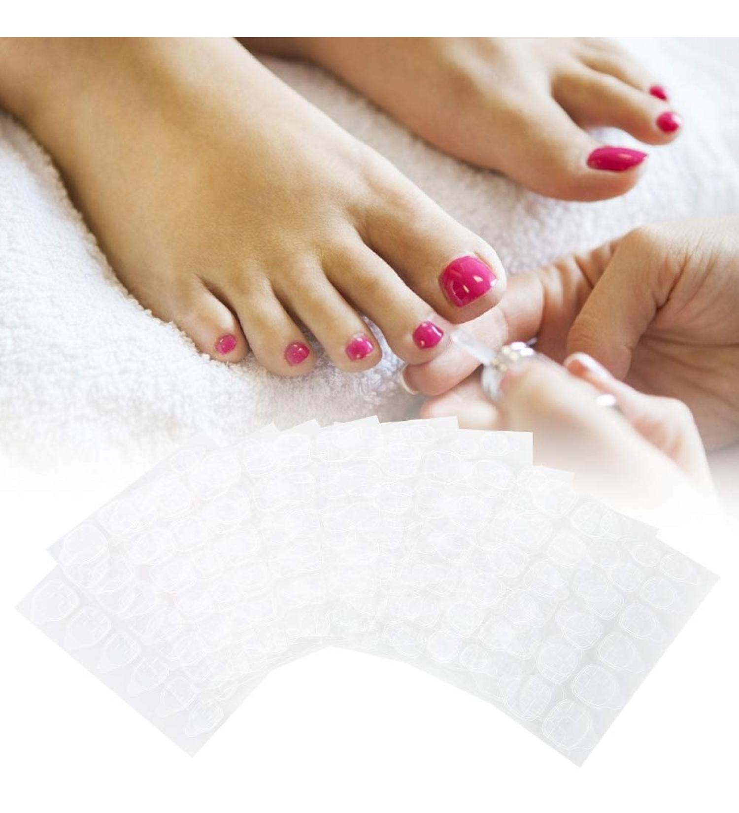 Nail Sticker Manic Sticker Sheets Transparent Double-Sided Adhesive Tapes Toenail Toe Nail Sticker for Fake Faux Nails 10sheets - Buy Online on GoSupps.com