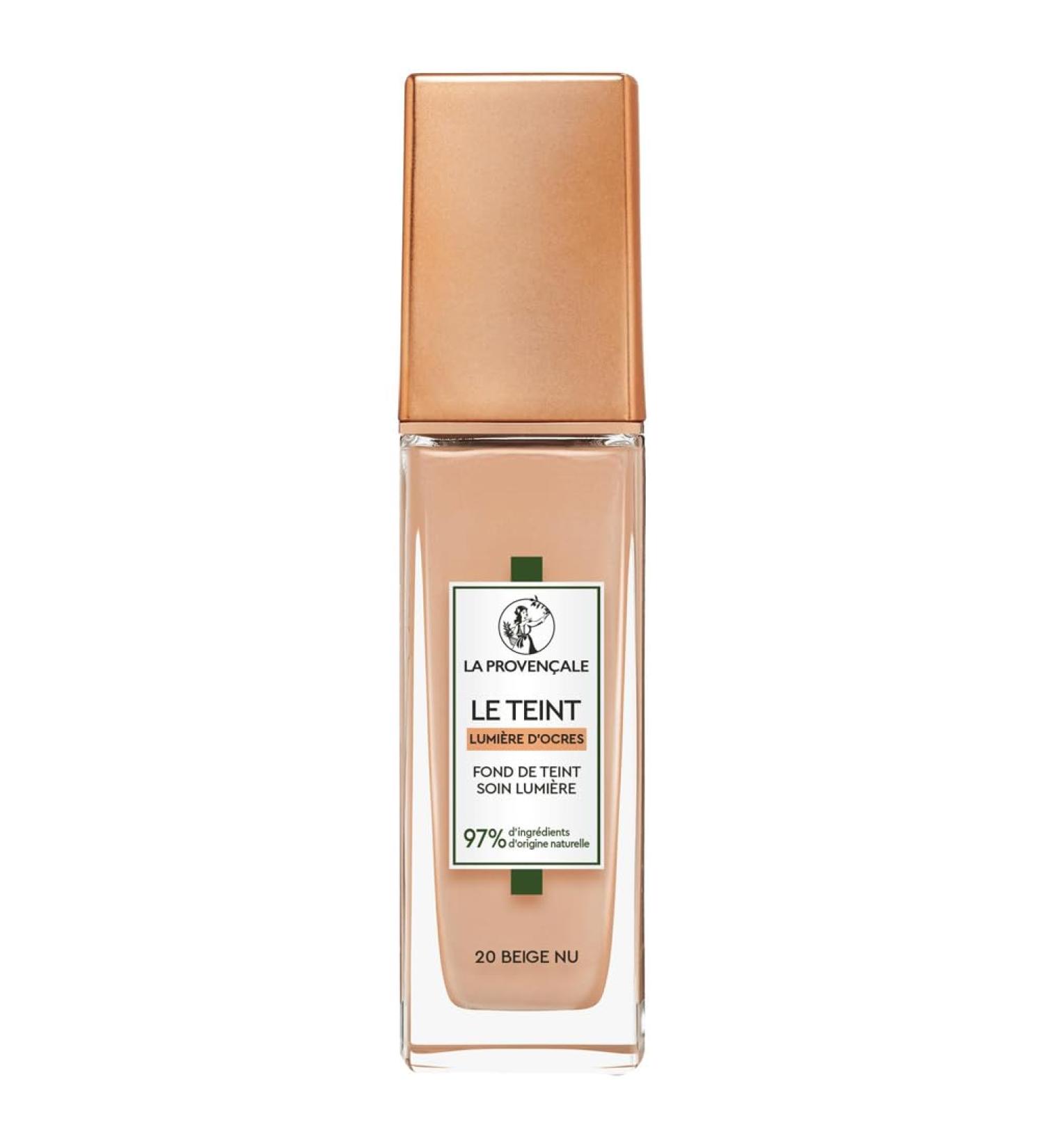 La Proven ale - Le Fond de Teint Soin Lumi re - 97% d'ingr dients d'origine naturelle - Couvrance Moyenne - Tous Types de Peaux - l'Huile d'Olive Bio AOP Provence - Teinte : 20 Beige Nu - 30 ml 20 BEIGE NU FR - Buy Online on GoSupps.com