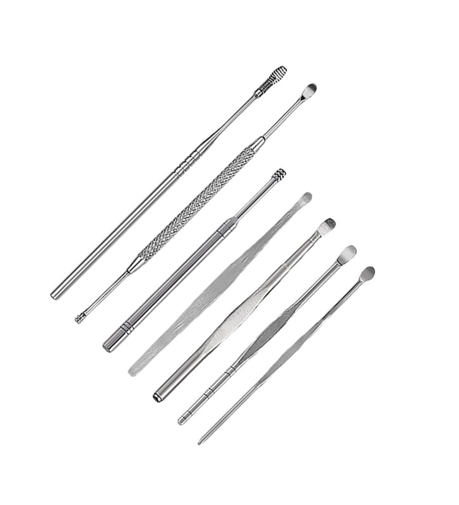Anneome 7pcs Ear Cleaning Tool Set | Stainless Steel Ear Wax Removal Kit - Buy Online on GoSupps.com