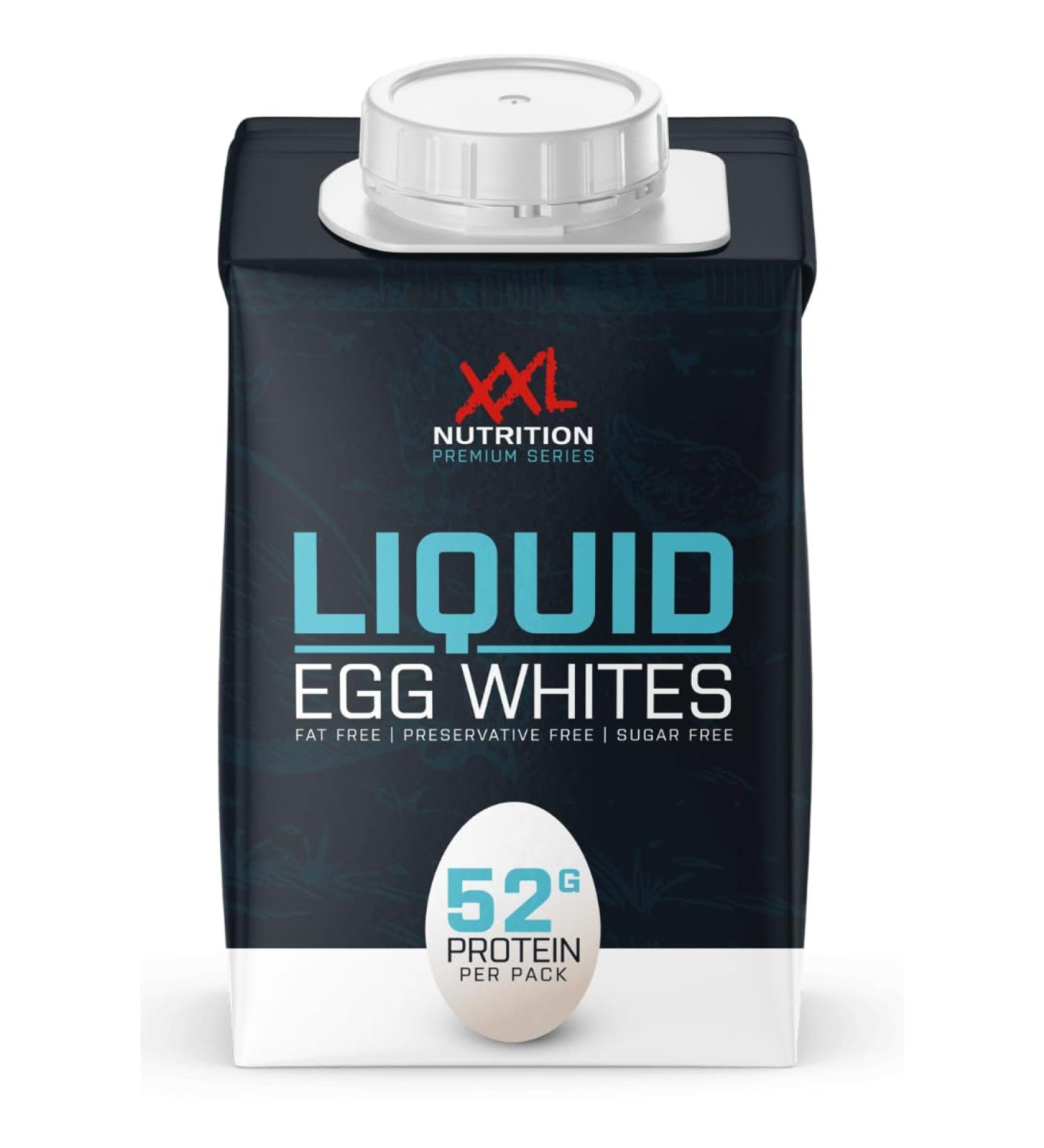 XXL Nutrition 100 Liquid Egg Protein Liquid Egg Whites Liquid Egg Whites Lactose Free 52 Grams of Protein per Pack 6 Pack 6x 483ml - Buy Online on GoSupps.com