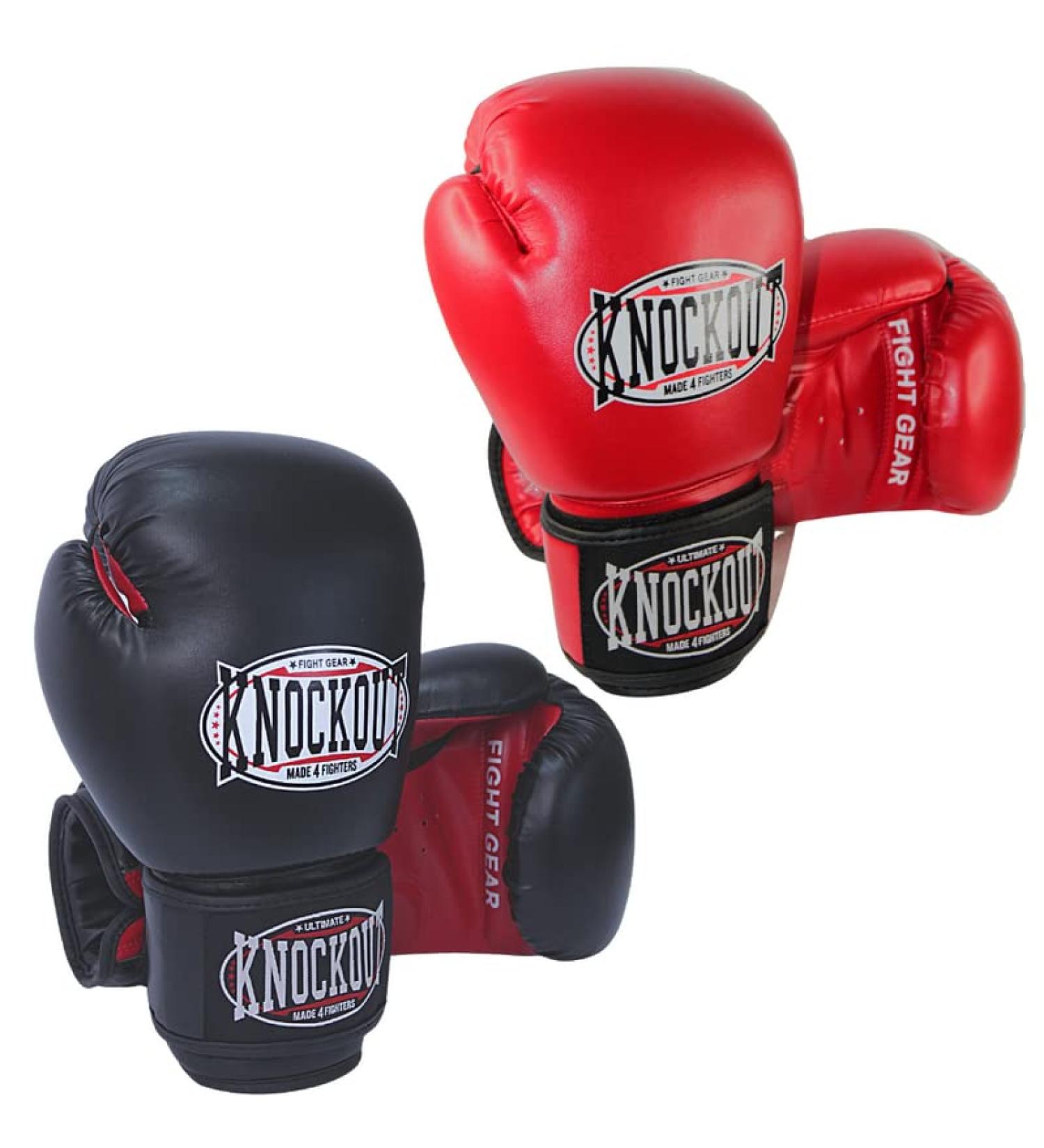 Premium Adult Boxing Gloves 2 Pair Set for Home Gym Training and Competition - Red & Black 6 oz - Ideal for MMA, Kickboxing, UFC Professionals - Buy Online on GoSupps.com