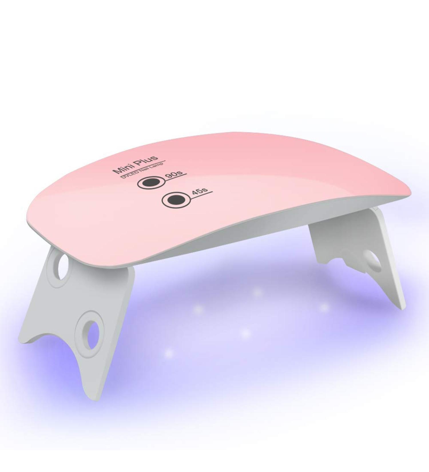 Portable UV LED Mini Nail Lamp for Gel Nails - Pink | 45s/90s Timer Setting & USB Cable Included - Buy Online on GoSupps.com