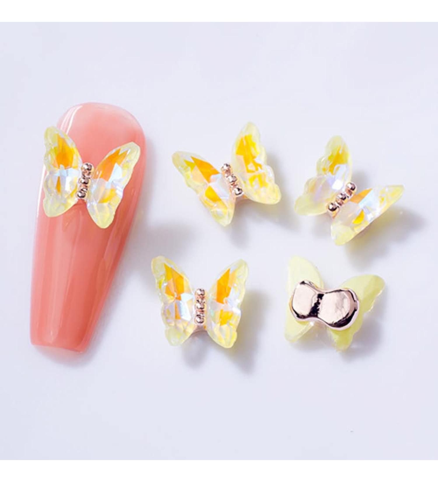 3D Nail Art Rhinestone Crystal AB Butterfly Charms Sparkle Nail Decoration Jewerlry Hand Craft DIY Accessories (MJ08) - Buy Online on GoSupps.com