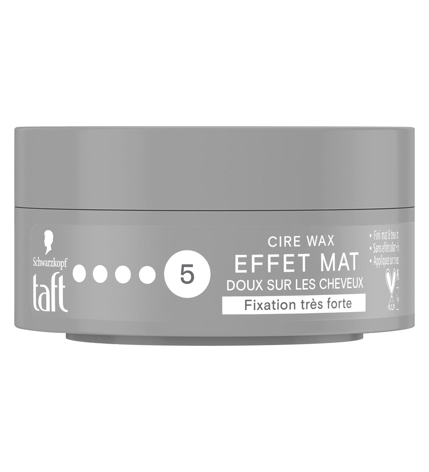 Schwarzkopf - Taft - Men's Hair Wax - Matte Effect 5 - Strong Hold - Protects against drying out - Long-lasting - 24-hour hold - Styling - 75 ml jar - Buy Online on GoSupps.com