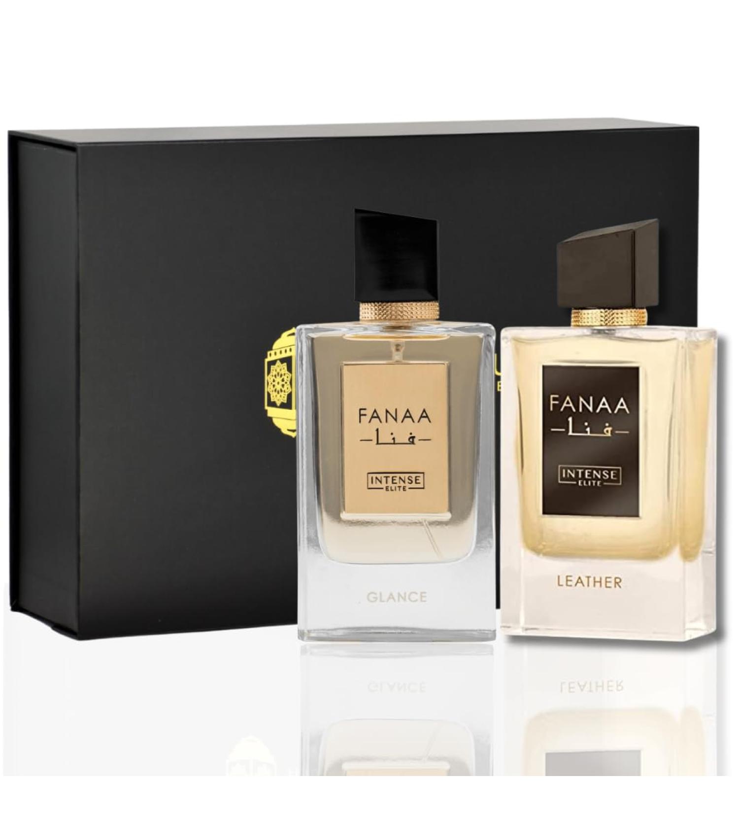 Eau De Parfum Sprays - Fanaa Leather & Fanaa Glance (100 ML) (3.4 Oz) (Pack of 2) - Long-Lasting Arabian Perfumes For Women & Men - Elegant Valentine s Day Gifts With Magnetic Gift Box Xtra Pack W/Magnetic - Buy Online on GoSupps.com