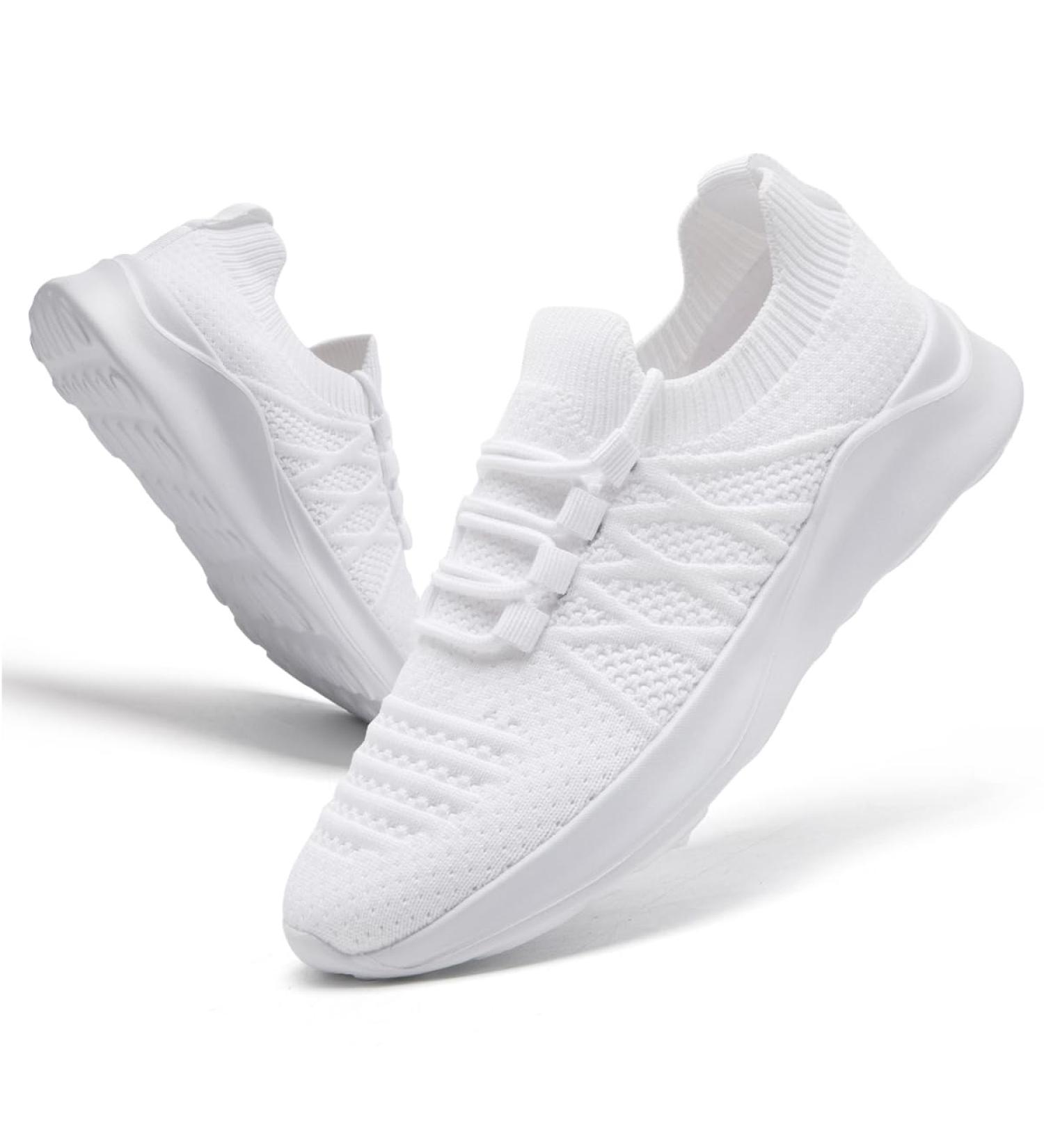 Buy ZDFQLGV Women's White Sports Shoes - Comfortable Slip-On Tennis Running & Hiking Footwear | Light & Breathable Fitness Shoes - EU 38 - Buy Online on GoSupps.com