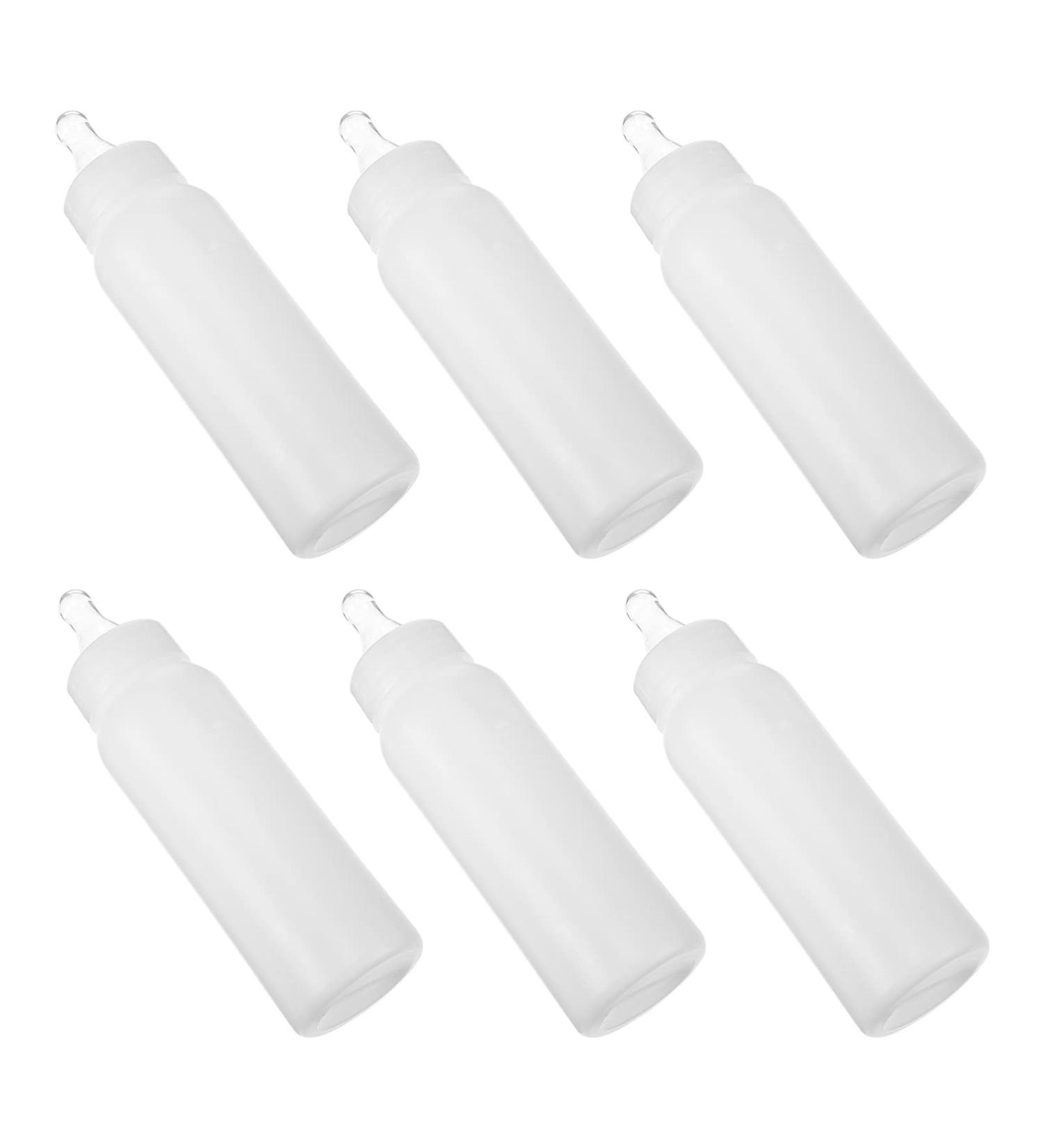 Hemoton 6pcs Lamb Feeding Bottles - 250ml Animal Nursing Bottle for Sheep, Lambs, Goats - Calf Milk Feeder Bottle - White - Buy Online on GoSupps.com