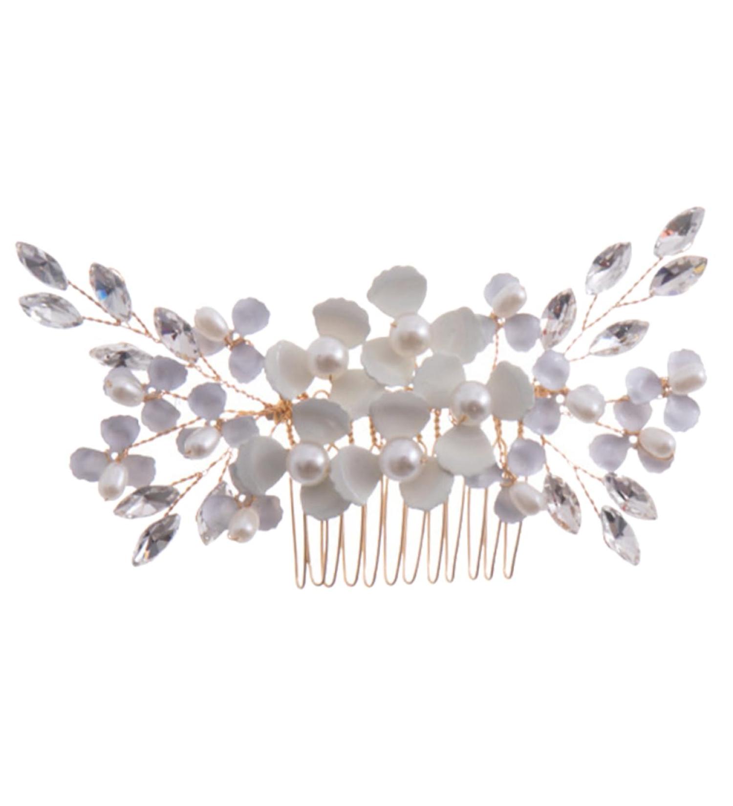 FRCOLOR Hair Accessories Pearl Hair Pin Hairpin Wedding Hair Comb Women Headdress Hair Clips Bride Headpieces for Wedding Barrettes for Hair Pearl Headpiece Hair Comb Clip - Buy Online on GoSupps.com