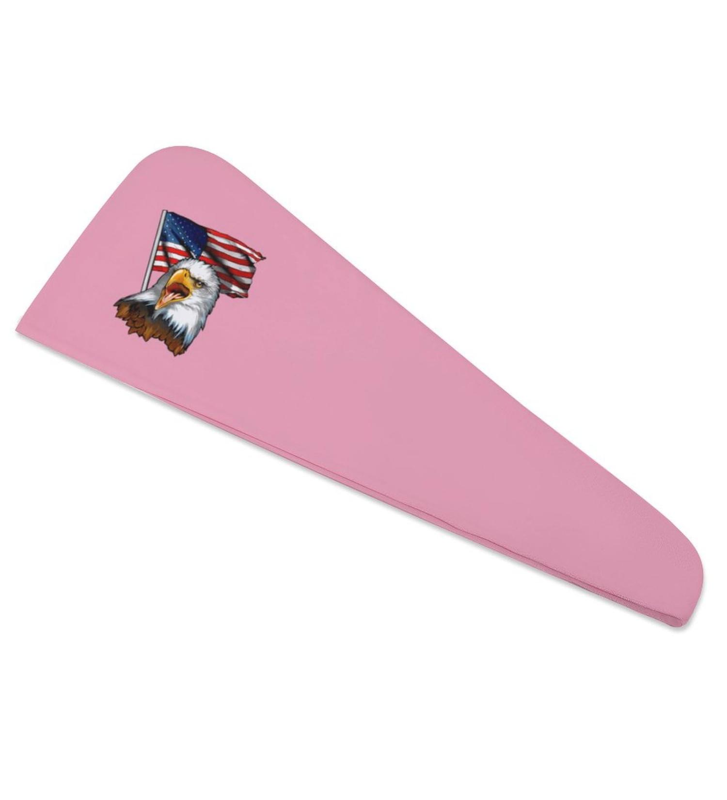 Buy Vintage American Flag Bald Eagle Microfiber Hair Towel Wrap for Women | 10x26 Inch Super Absorbent Hair Turban with Button - Buy Online on GoSupps.com