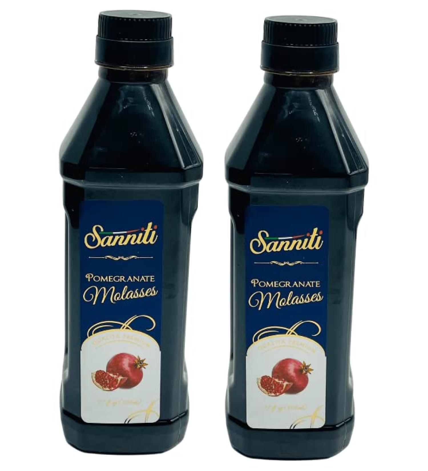 Sanniti Premium Pomegranate Molasses, 17 Fl Oz 500ml (Pack of 2)