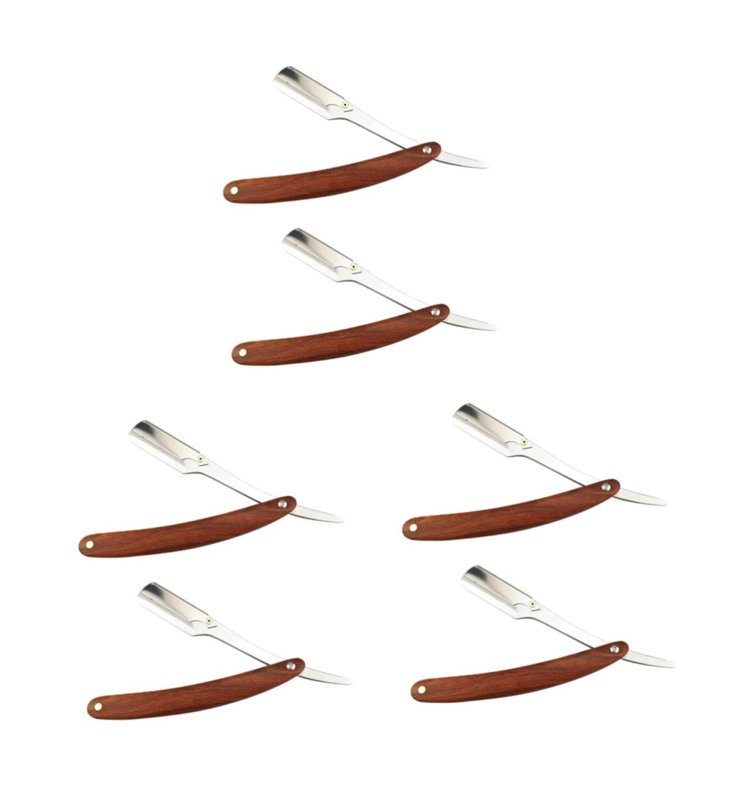 Frcolor Premium Men's Straight Razor Set | 6 STK Handwalier for Precision Shaving | Bamboo Folding Design for Ultimate Comfort - Buy Online on GoSupps.com