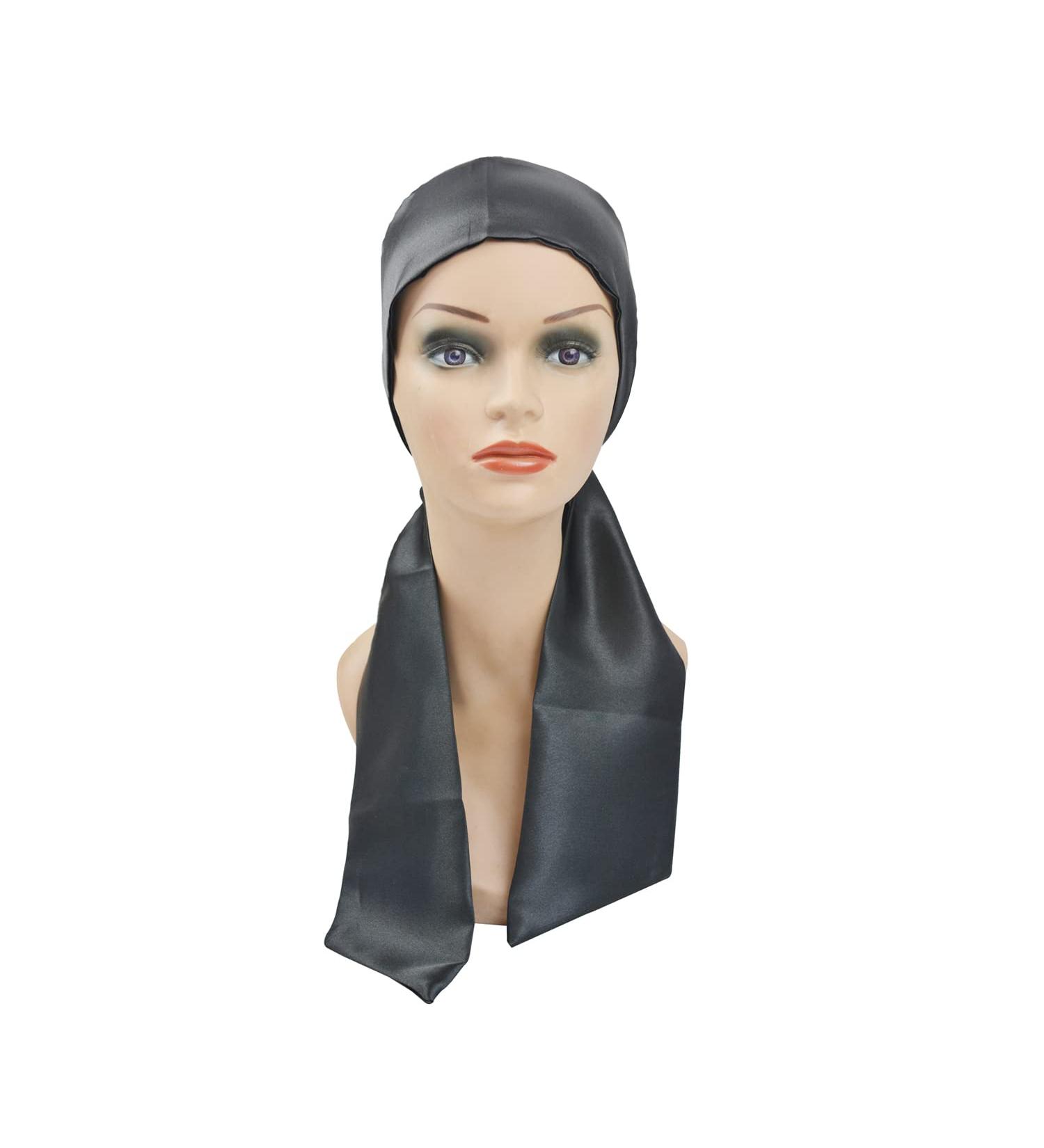 Satin Edge Laying Scarves for Wigs | Women's Grip Band Headband for Yoga Makeup & Sports - Black - Buy Online on GoSupps.com