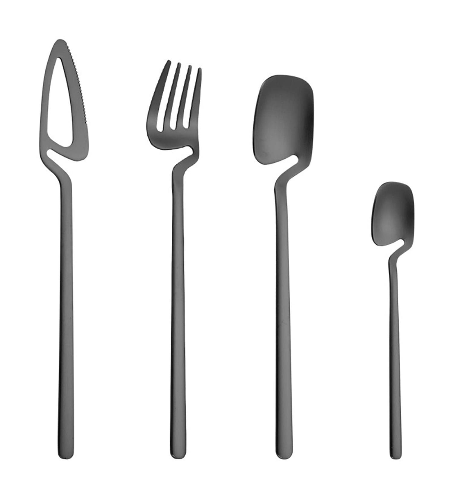 32 Gold Silverware Set for 8 Include Spoons Forks Knifes 18/10 Stainless Steel Hanging Flatware Set Kitchen Wedding Restaurant Cutlery Utensil Set Delicate Tableware Kitchenware (Color : Gold Size - Buy Online on GoSupps.com