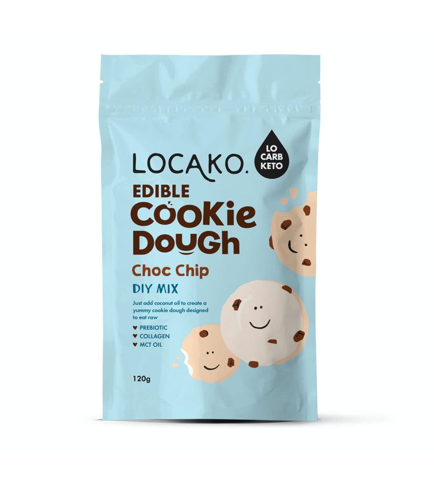 Locako Edible Cookie Dough DIY Mix 120g Choc Chip