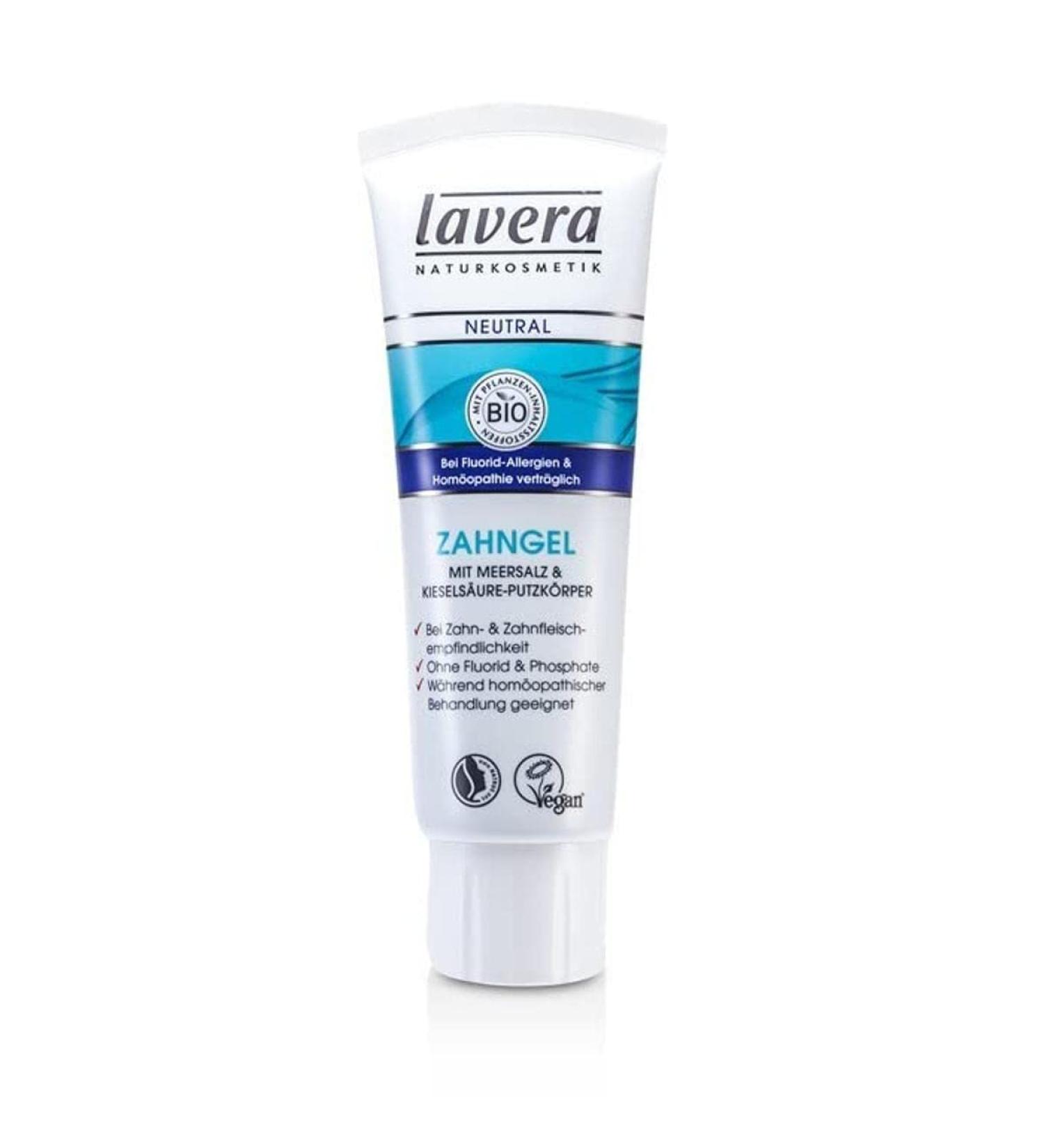 Lavera Natural Cosmetics Neutral Body Tooth Gel with Sea Salt & Silicic Acid - 75ml | Vegan & Eco-Friendly Oral Care - Buy Online on GoSupps.com