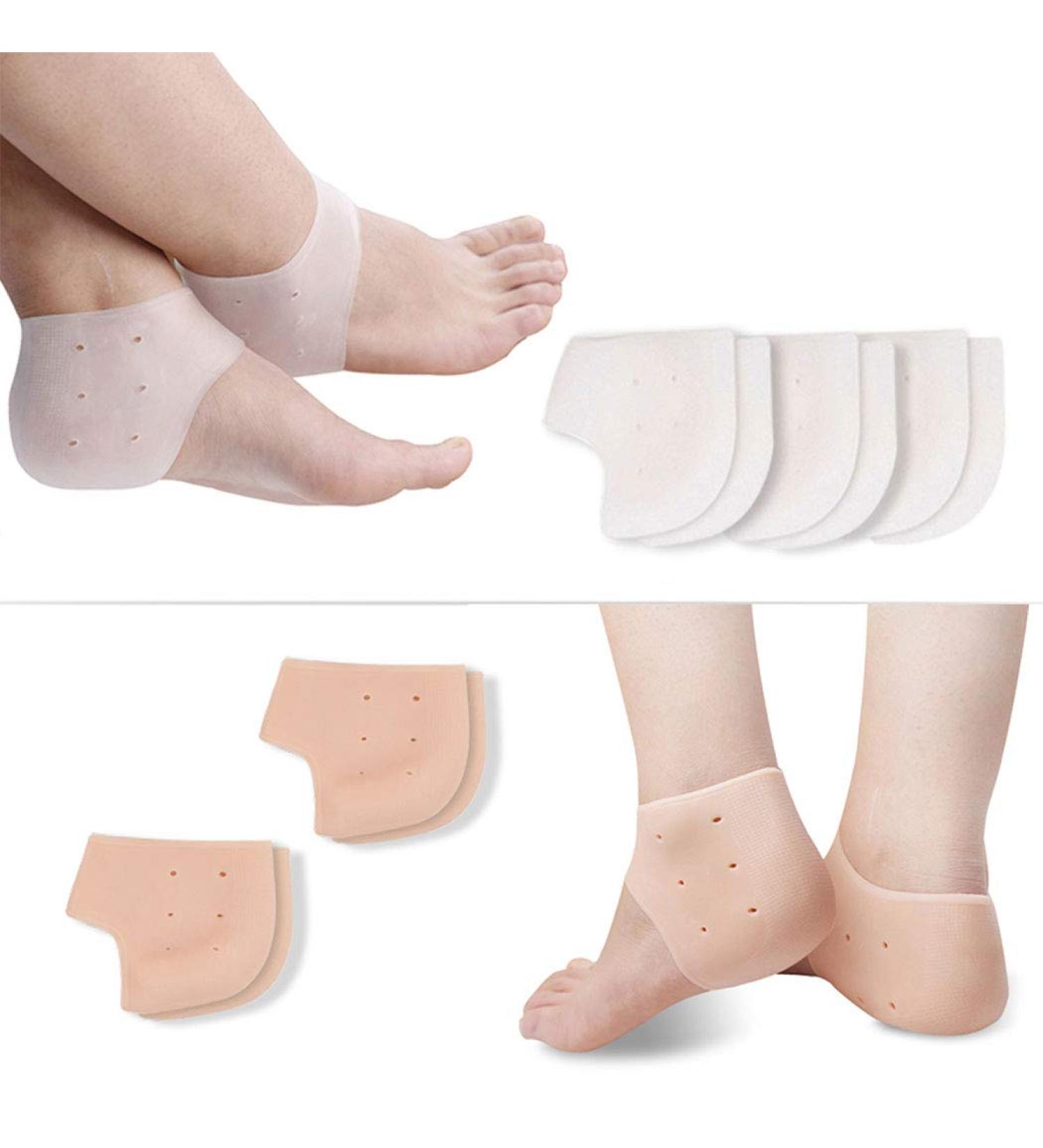 5 Pairs Silicone Heel Gel Sleeves - Airflow Protection for Plantar Fasciitis Comfort & Support | International Shipping Available - Buy Online on GoSupps.com