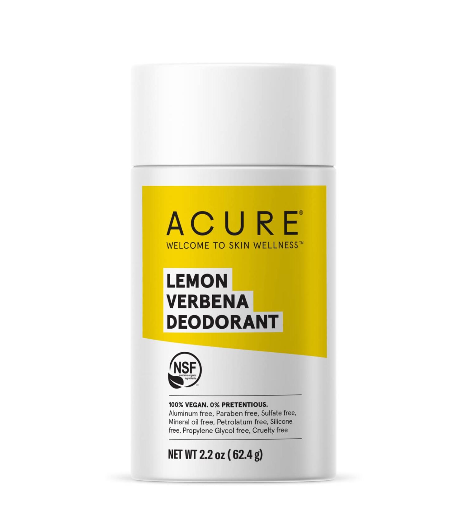 Acure Lemony Fresh Deodorant - Invigorating Lemon Verbena, 2.25 oz - Buy Online on GoSupps.com