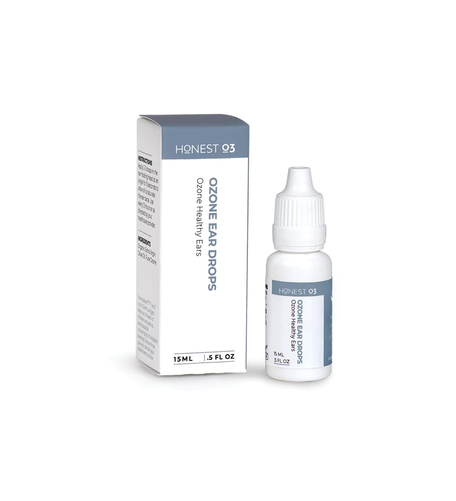 Honest O3 Ear Drops | Ozone Oil Infused Ear Care | Ozonated Oil to Nourish Protect & Cleanses | .5 Fluid Ounces