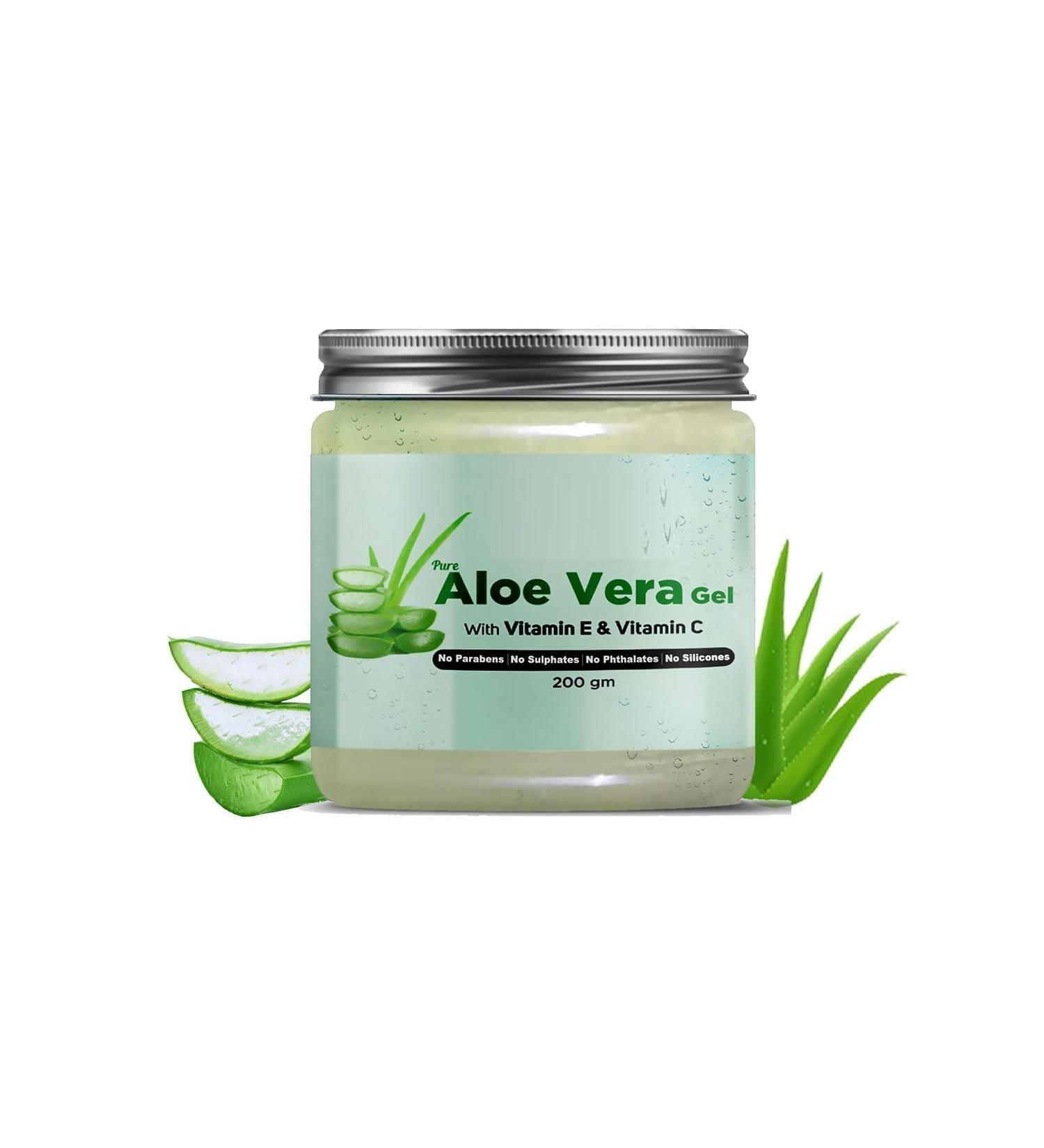 Aloe Vera Gel Moisturizer - Aloe Gel 7.05Ounce / 200Grm (Pack of 1) - Buy Online on GoSupps.com