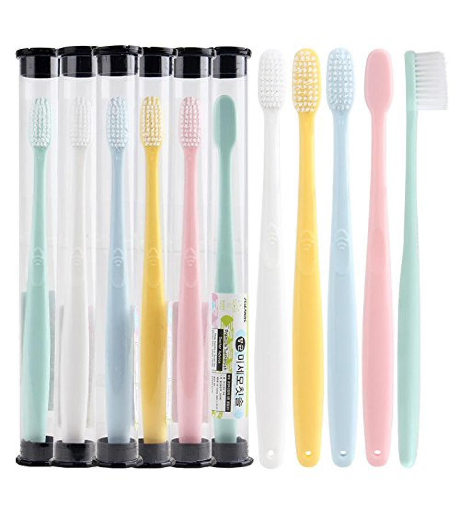 Light Color Portable Travel Toothbrush Storage Box - Bathroom Tooth Cup in Yellow - International Shipping Available - Buy Online on GoSupps.com