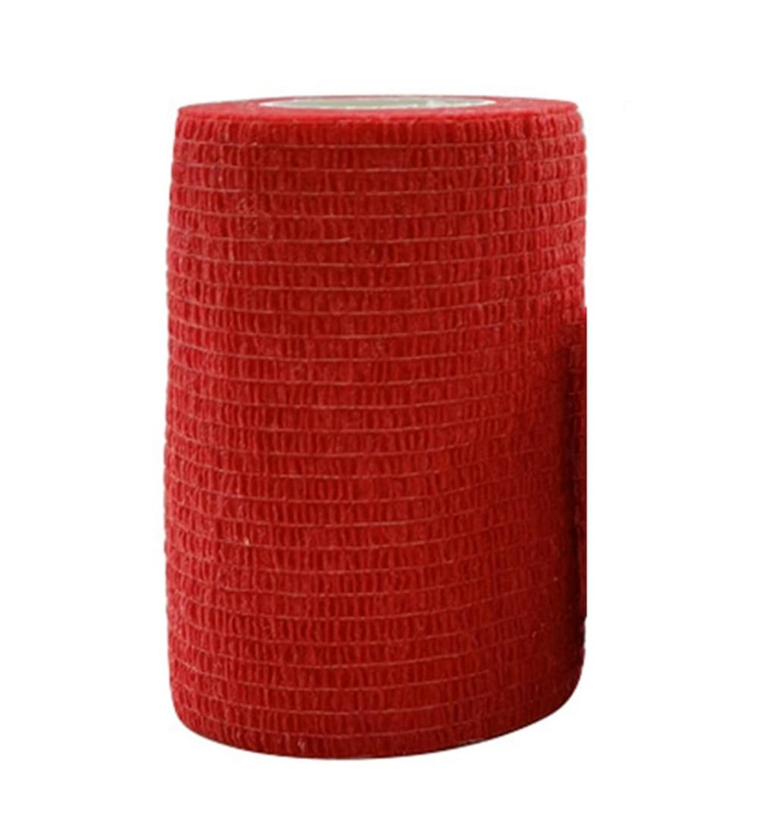 yixue Black Sport Self Adhesive Elastic Bandage Wrap Tape for Knee Support Pads Finger Ankle Palm Shoulder Red - Buy Online on GoSupps.com